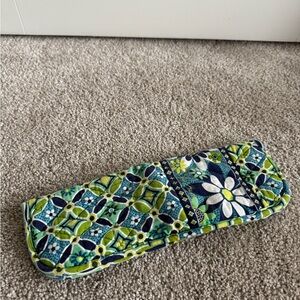 Vera Bradley Blue Green Floral Quilted Hot Tools Pouch